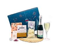 Coffret NOEL champagne - Cadeau Noel femme - Collier Coeur en argent -Meringues 100% FRANCAIS