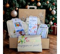 Coffret noël voyage & jeux : 4 jeux du monde + kit italie + 7 miam