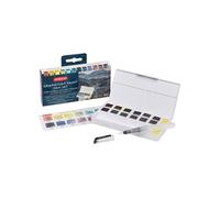 Coffret nomade d'aquarelle Graphitint - Couleurs graphites - 12 demi-godets