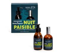 Coffret Nuit paisible huile de massage et brume d'oreiller au chanvre terre d'Oc