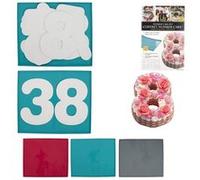 Coffret Number cake - Silicone - L 41 x 41 cm x l 35 cm - Bleu Multicolore G