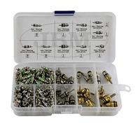 Coffret Obus de Climatisation 134 Pièces - Kit Valve de Clim R134a R12 Universel Auto - Obus et Cores de Valve pour Voiture et Système de Climatisation