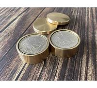 Coffret Okito et Boston en laiton (taille demi dollar) - Tour de magie, accessoires de magie, tour de fête, gimmick
