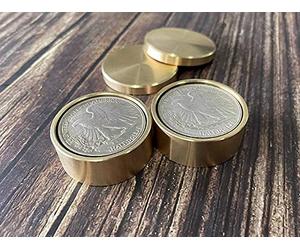 Coffret Okito et Boston en laiton (taille demi dollar) - Tour de magie, accessoires de magie, tour de fête, gimmick