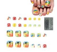 Coffret Ongles à Coller | Extrémités d'Ongles Réutilisables Pour L'Été | Accessoires de Manucure pour Débutants Adultes Pro et Loisirs Créatifs entre Amis ou en Famille