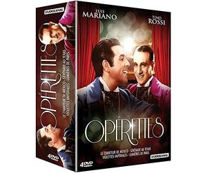 Coffret opérettes - Tino Rossi & Luis Mariano : Le Chanteur de Mexico - Lumières de Paris - Violettes Impériales - Sérénade au Texas