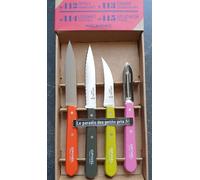 coffret OPINEL Essentiels Fifties manches en bois vernis, éplucheur , officce...