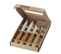 Coffret Opinel - Les Essentiels du Cuisiner - 3 Couteaux de Cuisine N 112 + 1 Eplucheur
