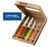 Opinel - Coffret Opinel Les Essentiels du Cuisinier Couleur - 3 Couteaux de Cuisine + 1 Eplucheur