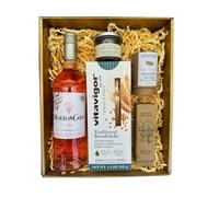 Coffret Or : Mouton cadet Rosé - La Plantation : Mélange Fleurs de sels et épices citronées & Sauce poivre Kampot - Gressin - Tapenade