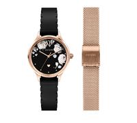 Coffret OUI&ME BICHETTE Montre Femme en Cuir Noir et Bracelet Interchangeable