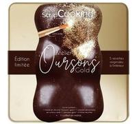 ScrapCooking Coffret kit pâtisserie Ourson Gold 3790 - Moule silicone ourson - Doré