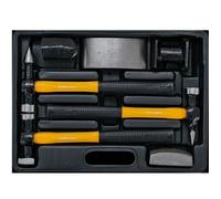 Coffret outillage - BGS TECHNIC - 3 marteaux et 4 tas - 7 pièces - manches en fibre de verre