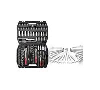 Coffret Outils Kraft Muller de 171 pièces Douilles, Cliquets, 25 clés plates à oeillets 6 à 32mm, haute qualité, chrome vanadium