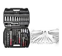 Coffret Outils Kraft Muller de 171 pièces Douilles, Cliquets, 25 clés plates à oeillets 6 à 32mm, haute qualité, chrome vanadium