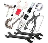 Coffret outils vélo 9pièces acier démonte-cassette brise-chaîne extracteur manivelle clé rayons pince maillons YYV