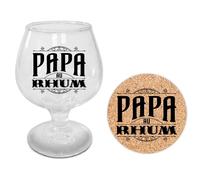 COFFRET PAPA AU RHUM VERRE DESSOUS LIÈGE