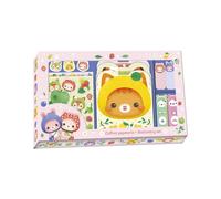 Janod – Coffret Papeterie Complet – 3 carnets, notes adhésives, gommes, stickers, surligneurs pastel