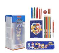 Coffret papeterie et coloriage Pat'Patrouille - Kit enfant avec crayons, feutres, gomme, taille-crayon et coloriages, idéal comme cadeau créatif et scolaire