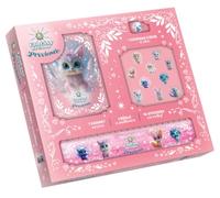 Coffret papeterie scintillant (carnet secret + règle à paillettes) (Preciosa)
