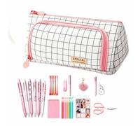 Coffret Papeterie Scolaire Grand sac avec 6 stylos gel et 4 surligneurs