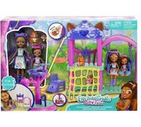 Coffret Parc Aire de Jeux pour enchantimals - poupees Soeurs ecureuils, Figurines Animaux, Accessoires - Set Univers Jeu Fille avec Carte