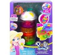 Coffret parc aquatique grand hotel polly pocket + 2 figurines + 23 accessoires - jouet fille mini monde + carte offerte - mini poupee