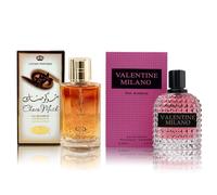Coffret Parfum Femme Choco Musk&valentine Milano Eau De Parfum Notes De Musc, Chocolat Au Lait Et Vanille Cologne Avec Cassis, Jasmin Et Bois De Gaïac Parfum Luxueux Longue Durée