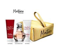 Coffret Parfum Femme - Montana - Eau de Parfum 100ml - Lait Parfumée 100ml - Gel Douche 100ml