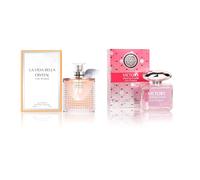 Coffret Parfum Femme Victory & La Vida Bella Crystal Eau De Parfum Notes D'ambre Cologne Florale Avec Cassis, Jasmin Et Bois De Gaïac Parfum Luxueux Longue Durée (3,4 Oz/100 Ml X 2pcs)