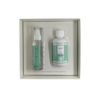 Coffret parfum lessive 200 ml + spray tissus 125 ml Muha - parfum intense et durable pour linge et tissus - Kit complet pour parfum maison et vêtements - Idée cadeau élégante (eau marine)