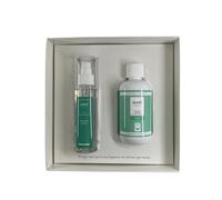 Coffret Parfumé 200 ml + Spray Tissus 125 ml Muha - Parfum intense et durable pour linge et tissus - Kit complet pour parfum maison et vêtements - Idée cadeau élégante (intense)