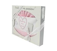 Coffret Parure de draps rose à carreaux - Je suis le rêve de mes parents