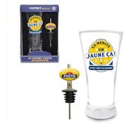 COFFRET PASTIS VERRE BEC VERSEUR MÉRITE UN JAUNE