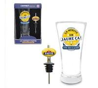 coffret pastis verre bec verseur mérite un jaune - sud trading cd7550 Jaune G