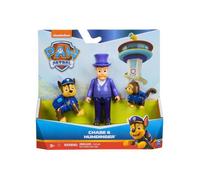 Coffret Pat Patrouille Chien Chase + Monsieur Hellinger - Set 3 Figurines + 1 Carte tigre