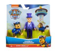 Coffret Pat Patrouille Chien Chase + Monsieur Hellinger - Set 3 Figurines + 1 Carte Tigre