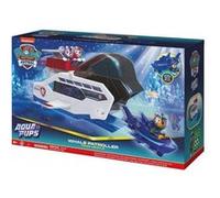 Coffret pat patrouille - contrôleur baleines + figurine chien chase + 1 véhicule - set collection mer + 1 carte tigre