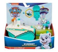 Coffret pat patrouille deluxe everest + grand chasse neige + poule et snowboard - 2 figurine + véhicule - chien - set jouet+ 1 carte
