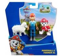 Coffret pat patrouille fermier al avec mouton et chien marcus - set 3 figurines et une carte tigre