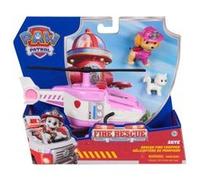 Coffret pat patrouille fire rescue stella + hélicoptère pompier de luxe - set figurine et véhicule + carte tigre