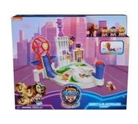 Coffret pat patrouille le film : quartier général et ville mr hellinger + pat patrouille junior + liberty - set 4 figurines + carte tigre