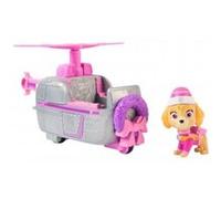 Coffret pat patrouille noël hélicoptère + chienne stella - véhicule - set figurine chien + carte tigre