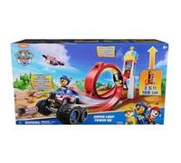 Coffret pat patrouille quartier général 106 cm rescue wheels sons et lumières + véhicule chase - voiture - set qj + carte tigre - figurine
