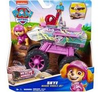 Coffret pat patrouille stella + véhicule tout terrain wheels transformable en avion - set figurine et véhicule + 1 carte tigre