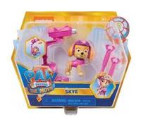 Coffret pat patrouille the movie : chienne stella avec son et sac a dos transformable - set figurine animaux et 1 carte animal - nouveaute