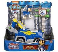 Coffret pat patrouille - voiture de police avec chien chase - collection chevalier - véhicule - figurine - nouveauté