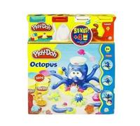 Coffret Pate a Modeler - Pieuvre Octopus + 4 Pots Bonus pour Play-doh - Set Loisir créatif Enfant + 1 Carte Tigre