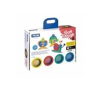 MILAN Coffret pâte à modeler Soft Dough Monsieur Heureux – 4 pots + accessoires
