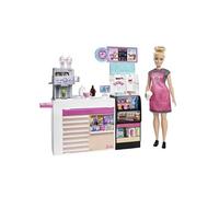 Coffret Pause Café avec Poupée Barbie et Accessoires Multicolore